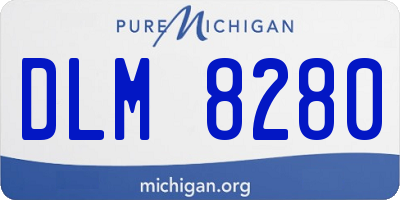 MI license plate DLM8280