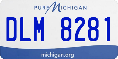 MI license plate DLM8281