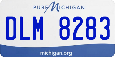 MI license plate DLM8283