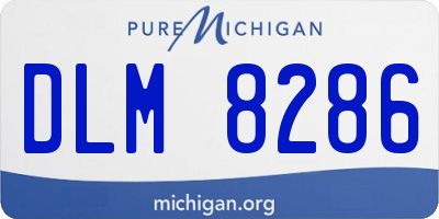 MI license plate DLM8286