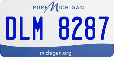 MI license plate DLM8287