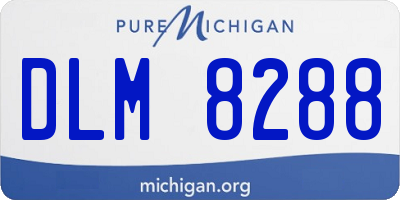 MI license plate DLM8288