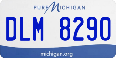 MI license plate DLM8290