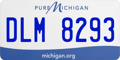 MI license plate DLM8293