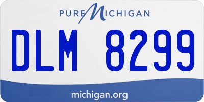MI license plate DLM8299