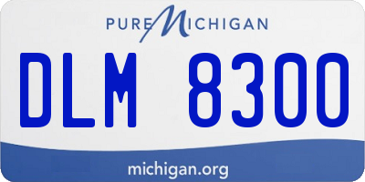 MI license plate DLM8300