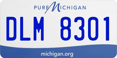 MI license plate DLM8301