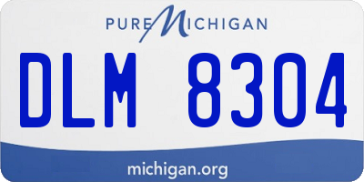 MI license plate DLM8304