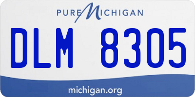 MI license plate DLM8305