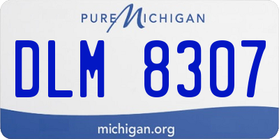 MI license plate DLM8307