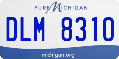 MI license plate DLM8310