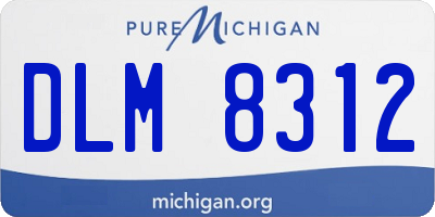 MI license plate DLM8312