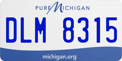 MI license plate DLM8315