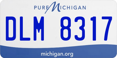 MI license plate DLM8317