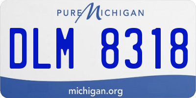 MI license plate DLM8318