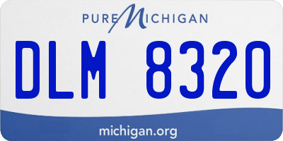 MI license plate DLM8320