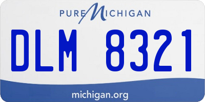 MI license plate DLM8321