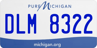 MI license plate DLM8322