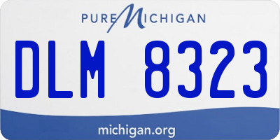 MI license plate DLM8323