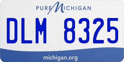 MI license plate DLM8325