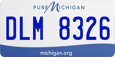 MI license plate DLM8326