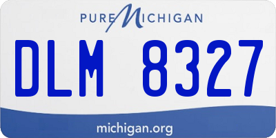 MI license plate DLM8327