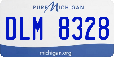 MI license plate DLM8328