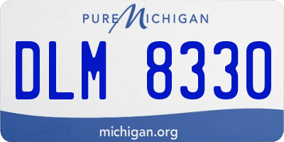MI license plate DLM8330