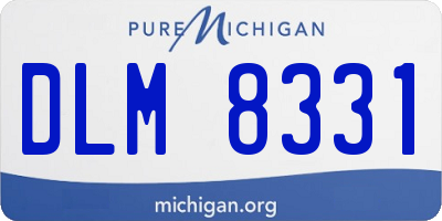 MI license plate DLM8331