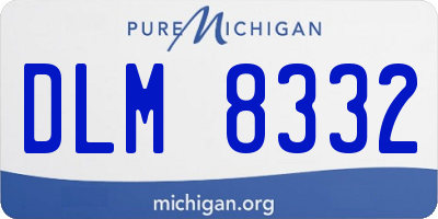 MI license plate DLM8332