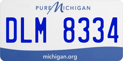 MI license plate DLM8334