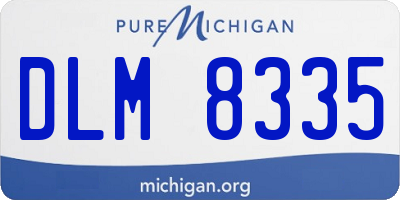 MI license plate DLM8335