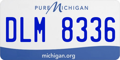 MI license plate DLM8336