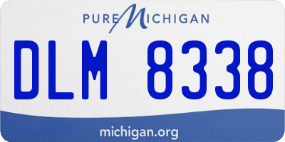 MI license plate DLM8338