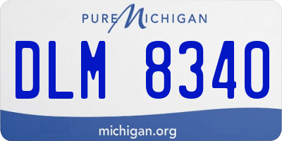 MI license plate DLM8340