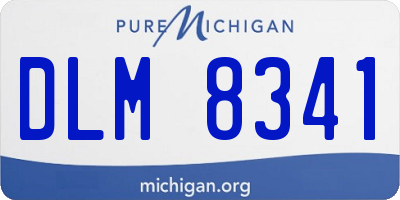 MI license plate DLM8341