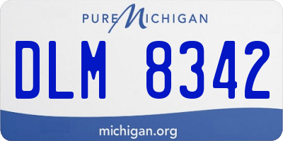 MI license plate DLM8342