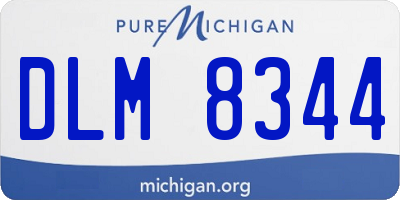 MI license plate DLM8344