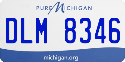 MI license plate DLM8346