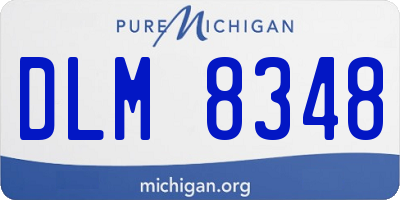 MI license plate DLM8348