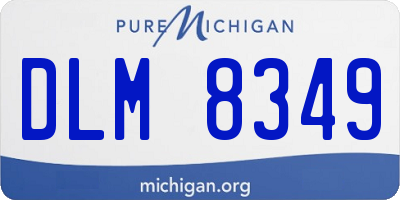 MI license plate DLM8349