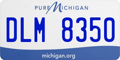 MI license plate DLM8350