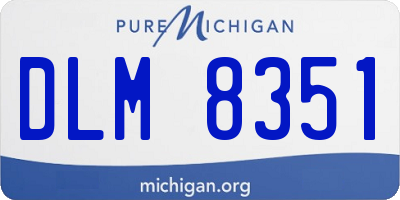 MI license plate DLM8351