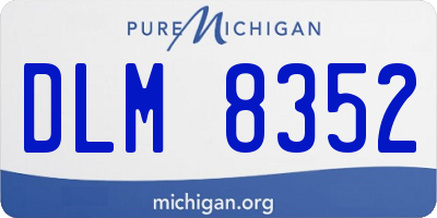 MI license plate DLM8352