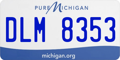 MI license plate DLM8353