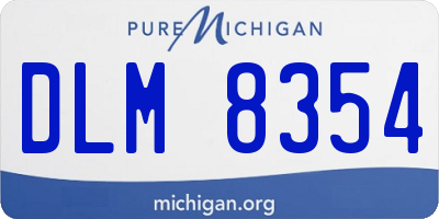 MI license plate DLM8354