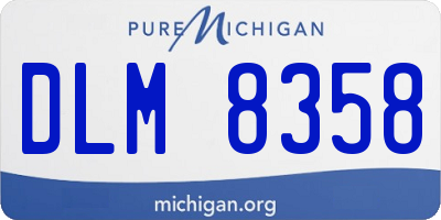 MI license plate DLM8358