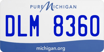 MI license plate DLM8360