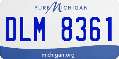 MI license plate DLM8361