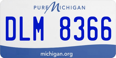 MI license plate DLM8366